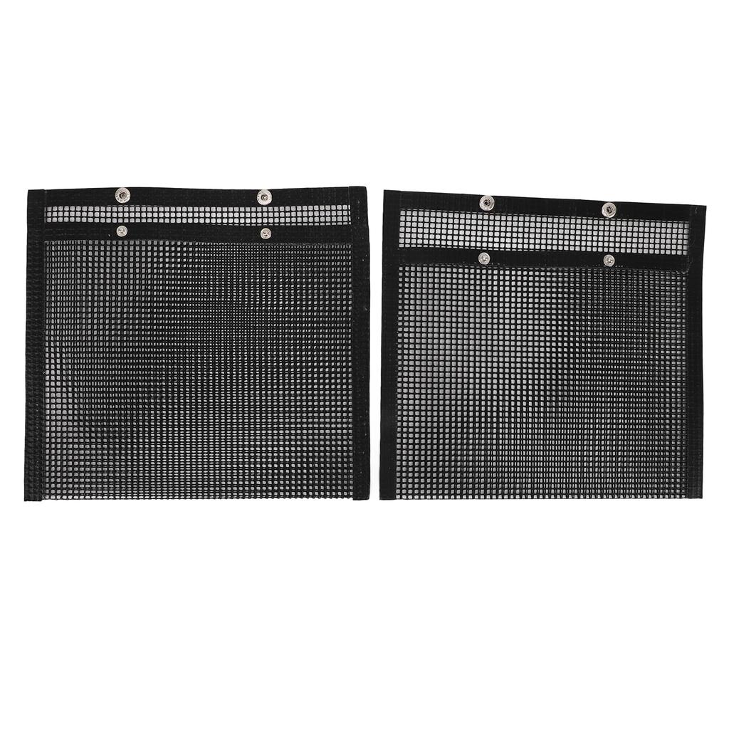 2 Pieces Barbecue Mesh Grilling Bags, Reusable Heat Resistant Fiberglass Grilling Pouches with Non-Stick, for Picnic Barbecues