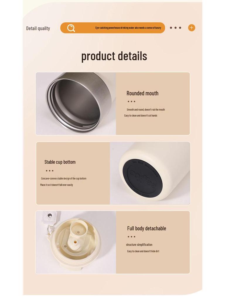 316 Stainless Steel Insulated Coffee Cup - Thickened, Portable & Outdoor-Friendly