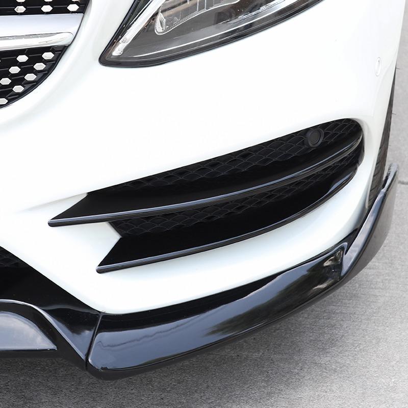 Kohlefaser Nebelscheinwerferabdeckung Frontstoßstangen-Spoiler für Mercedes Benz C-Klasse W205 C180 C200 C250 C260 C300 2015-2018 Zubehör