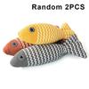 2/3Pcs Fish Shaped Catnip Cats Toy Plush Cat Companion For Kitten Teeth Grinding Pillow Chewing Toy Claws Thumb Bite Pet Gift