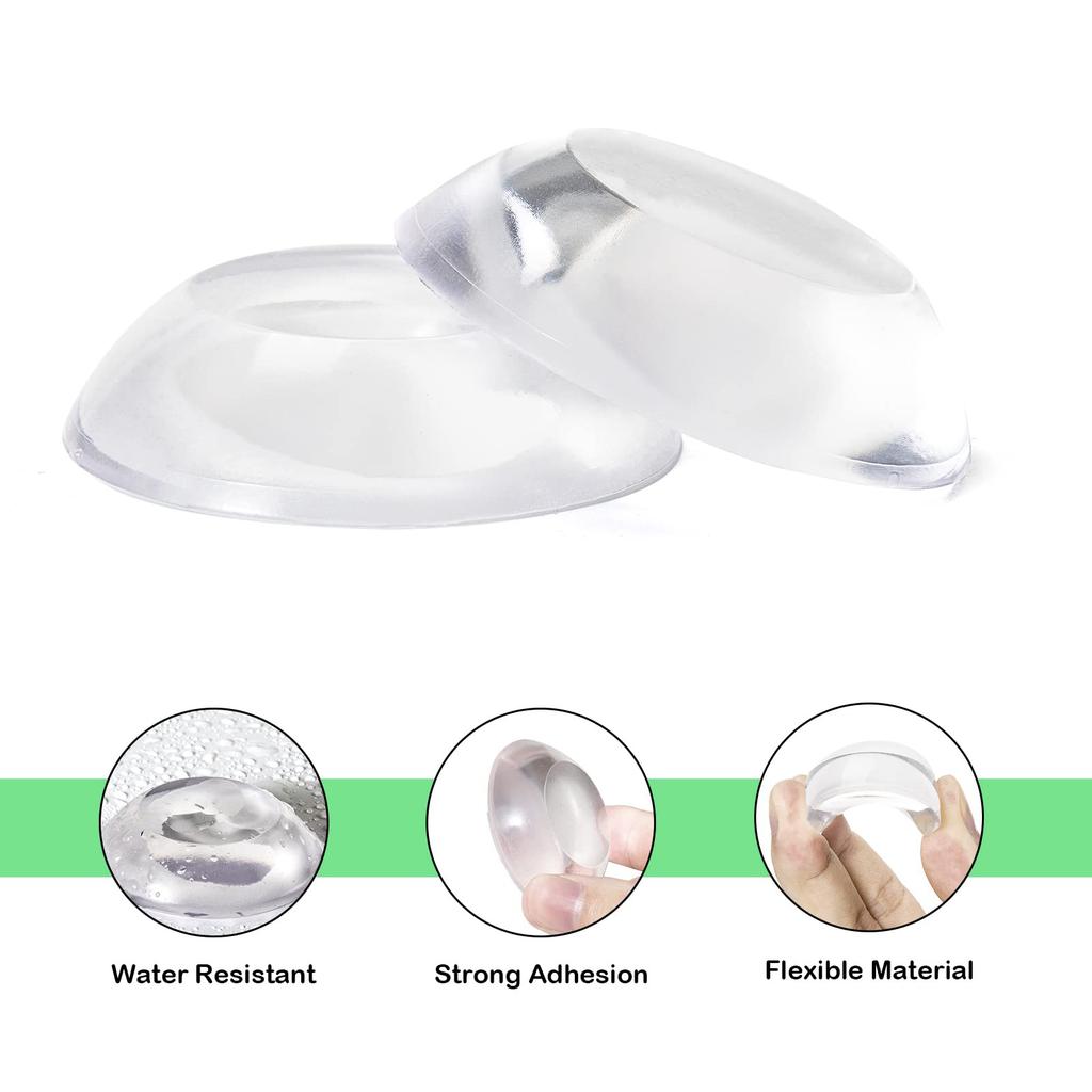 2" Door Stopper Wall Protector with Strong Back Adhesive Reusable Premium Door Stopper for Home Office Protecting Wall Shock Absorbent Gel Self Adhes