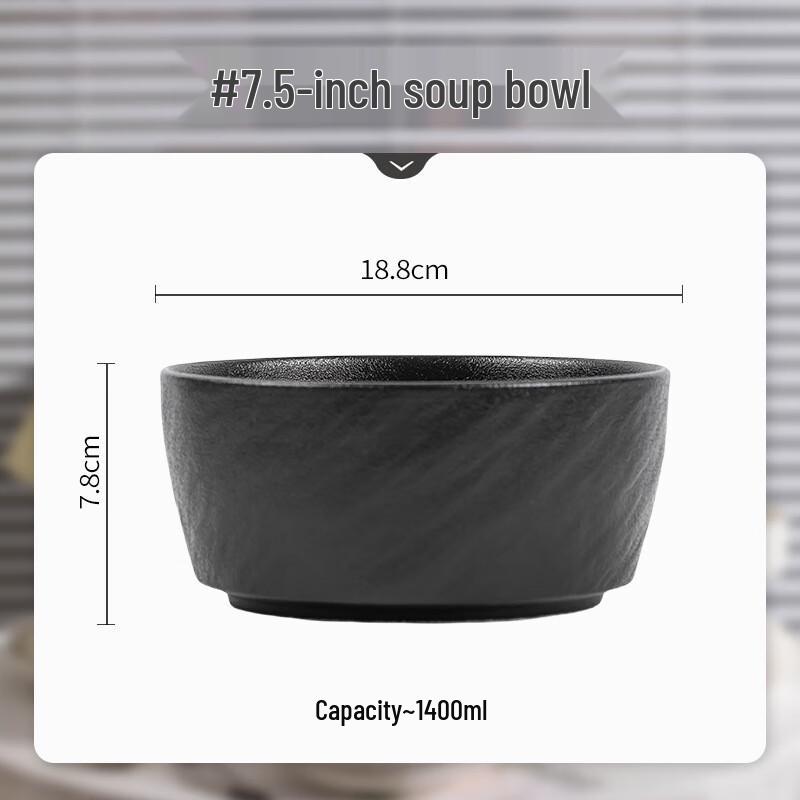 Mode Lanka Underglaze Ceramic Soup Bowl