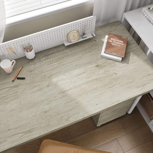 VEELIKE Wood Grain Wallpaper Stickers, Wood Grain Remake Sheet, Embossed Light Brown Wood Grain Cutting Sheet, Beige Wood Grain Sheet, Thick, Wide 40c