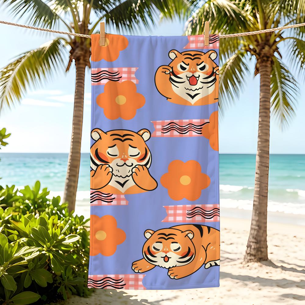 Tier T-Tiger Handtuch Fünf-Sterne-Hotelqualität Umweltfreundlich Ultraweich Dicke Handtücher & Strandtücher Fitnessstudio Dusche