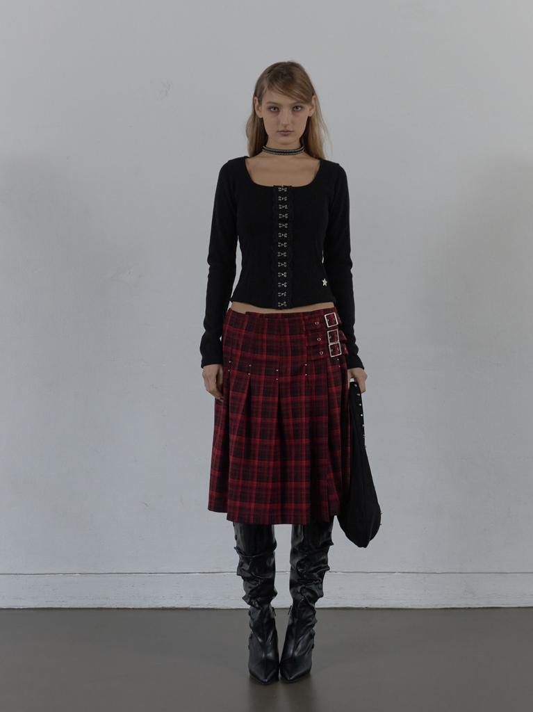 SETUP-EXE Check Buckle Wickelrock / Rot