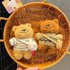 Cute Cartoon Plump Bear Bag Charm Plush Doll Car Keychain Lovely Soft Toy Keychain Backpack Decoration Accessories Gifts