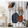 Diverse Style Shower Curtain With Hooks Easy Hang Waterproof Easy Clean For Home Hotel Apartment Bathroom