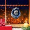 Christmas Raccoon Acrylic Pendant Owl Squirrel Bunny Bird Acrylic 2D Flat Pendant Animal Christmas Ornament Home Decor