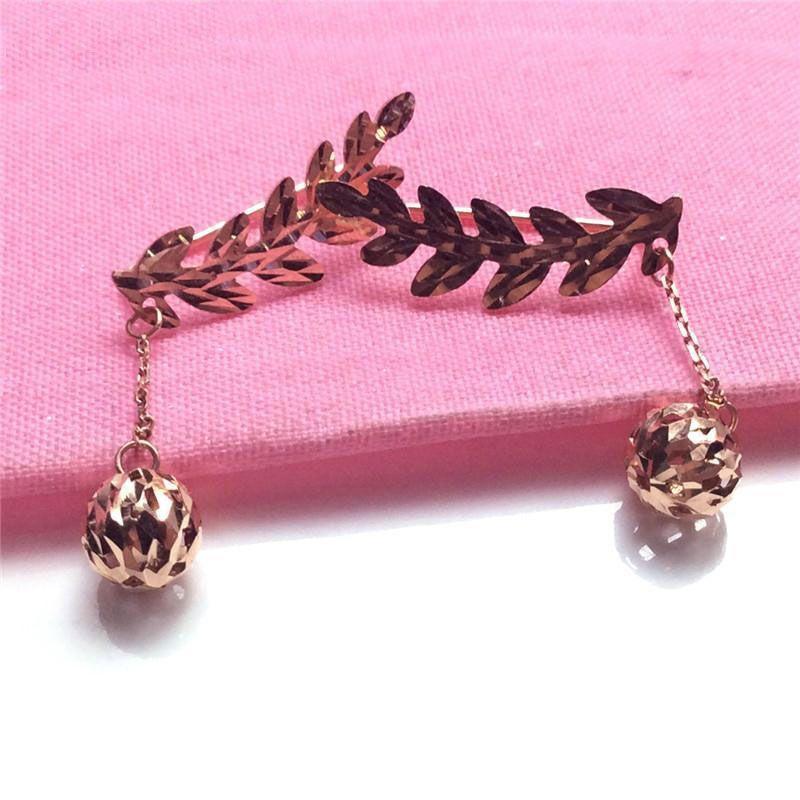 Purple Gold Angel Wings Stud Earrings Plated Rose Gold Colored Gold Angel Wings Fashion Temperament Ear Row