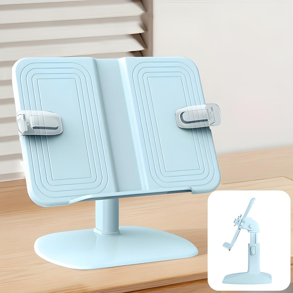 Adjustable multi-functional reading stand, ABS bookshelf, with height and angle adjustment for study book holder