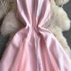 Summer New Sleeveless White Spliced Tulle Satin Maxi Dress Women‘s O Neck Slim Waist Ruched A Line Formal Wedding Evening Party Dress