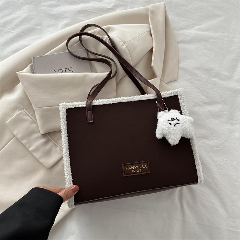 

Trendy Black Brown Coffee Large Capacity Women s Tote Bag For Casual Fashion Lovers Without Pendant