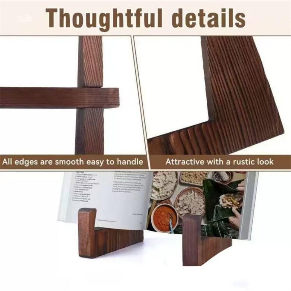 Decorative Wooden Cookbook Holder Multifunctional Display Stand Picture Frame Holder Book Reading