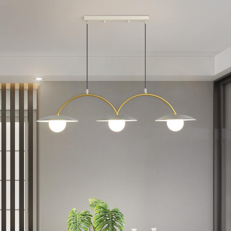 Nordic Minimalist Restaurant Chandelier - Modern Cream Bar Light for Dining Table
