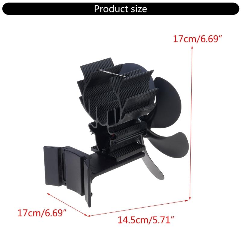 Heat Powered Stove Fan Fireplace Fan Efficient Heat Distribution for Cozy Homes for Various Heating Devices Long lasting