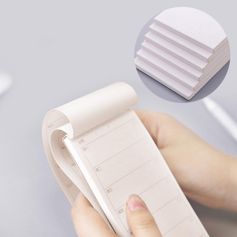 Creative Simple Note Pad Unprinted Style Practical Memo Tearable Schedule Portable Stick Weekly Plan Vocabulary Record Book