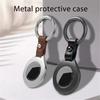 Metal AirTag Protective Case with Keyring Anti Scratch Shockproof Cover for Apple AirTag Compatible with Keys Bags and Luggage