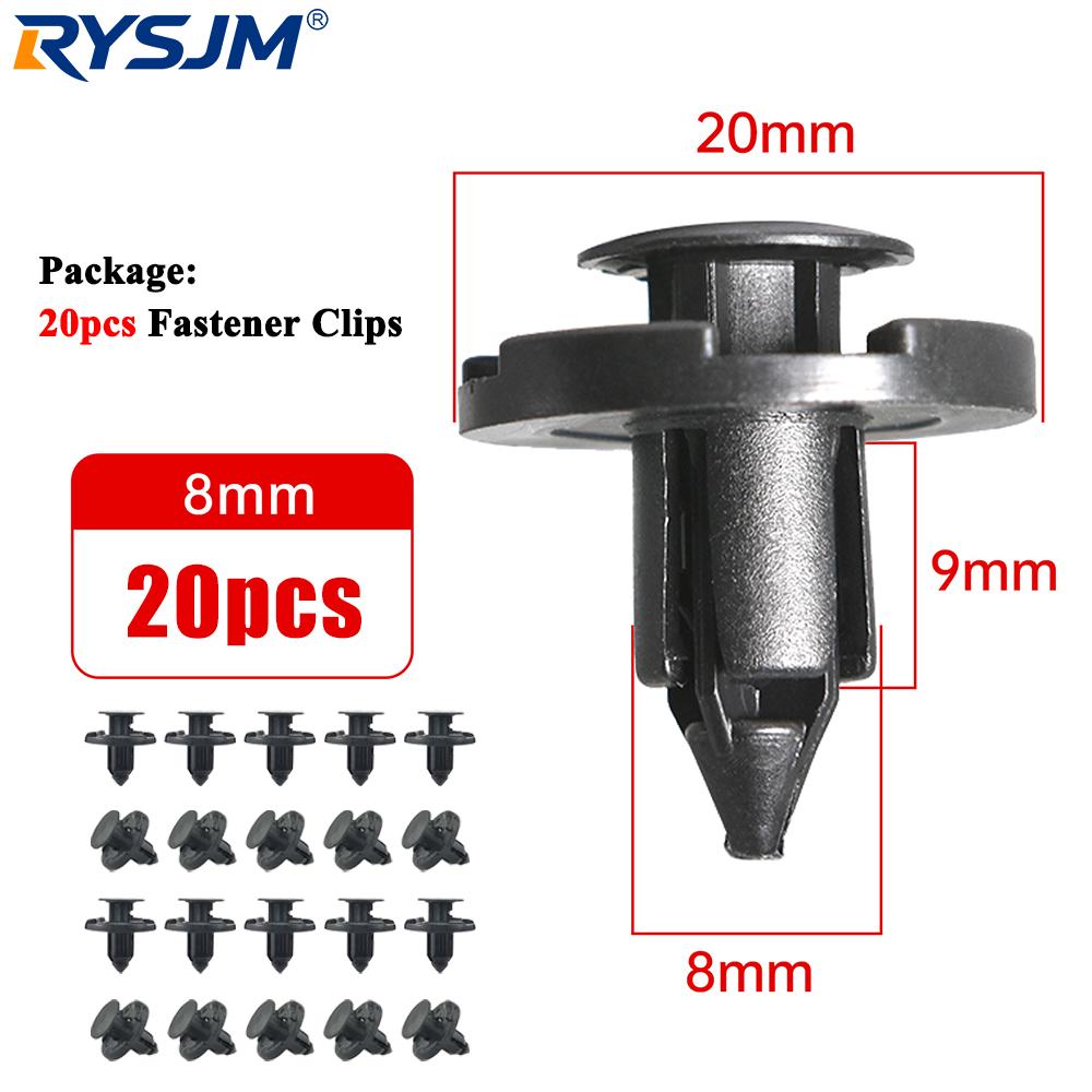10/20/50pcs 8mm Plastic Auto Fasteners Rivets Clips Car Bumper Door Panel Fender Liner Retainer Push Pin Clip Repair Accessories