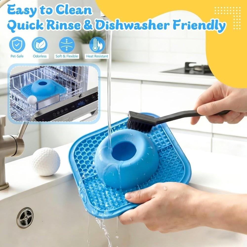 Resin Slow Feeder Dog Bowls Interactive Rolling Ball Puppy Licking Toy Pet Lick Mat Pet Home Use