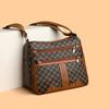Women Large Capacity Patchwork Pattern Bag Middle-Aged Mom Shoulder Bag Crossbody Bag Daily Commuter