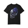 Iris Floral Skull Graphic T-Shirt Black Back Print Comfort Colors 1717