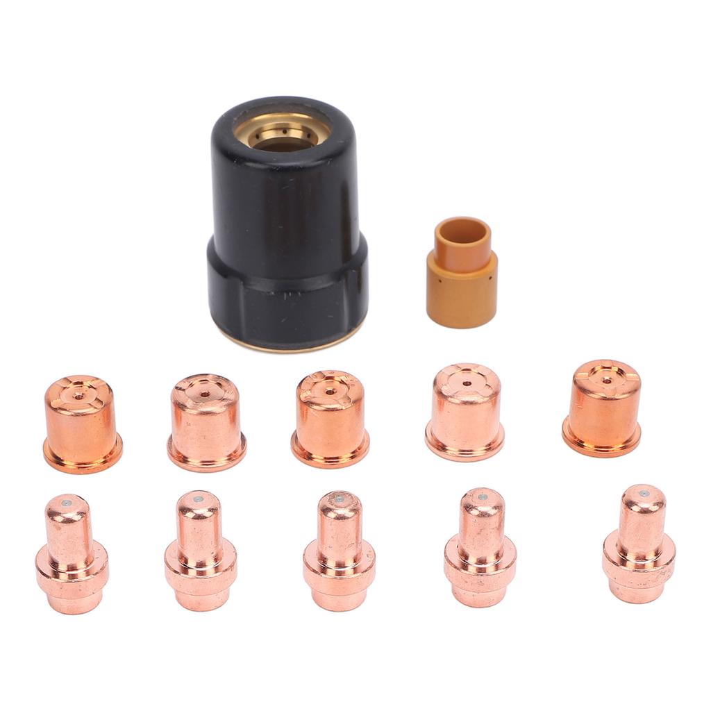 12 Stück Set Plasma Schneidbrenner Spitze Elektrode Kit Elektroden Spitzen Wirbelring Schutzkappe für Eastwood