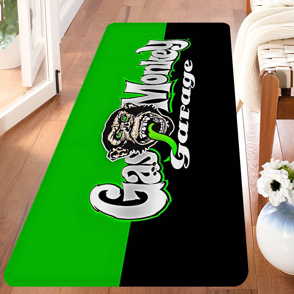 Gas Monkey Garage Logo Entrance Door Mat Washable Non-Slip Living Room Sofa Chairs Area Mat Kitchen Welcome Doormat