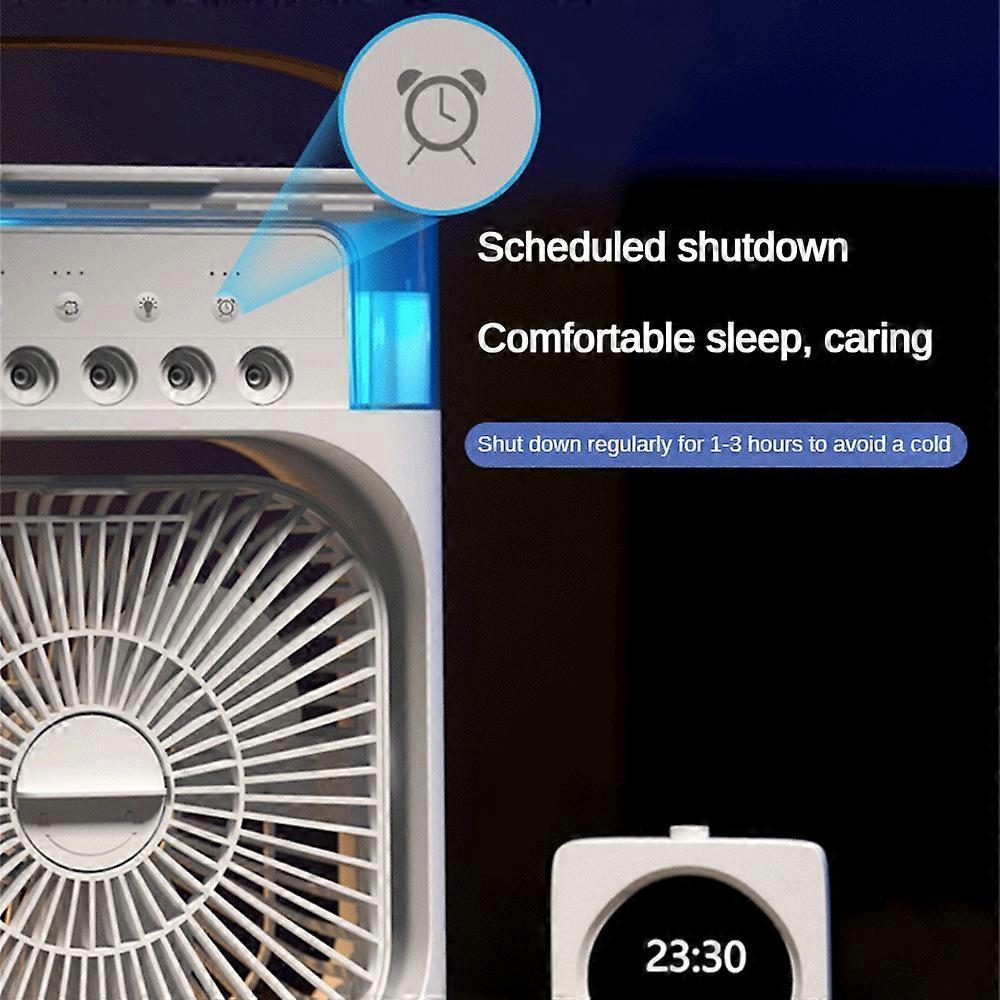 New 3 In 1 Fan AIr Conditioner Household Mini Air Cooler LED Night Light Portable Humidifier Air Adjustment Fan Office Home Fan