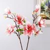 Große künstliche Magnolienblüte Real Touch Realistischer künstlicher Magnolienzweig Handgefertigte EVA-Kunstseidenblume Heimdekoration