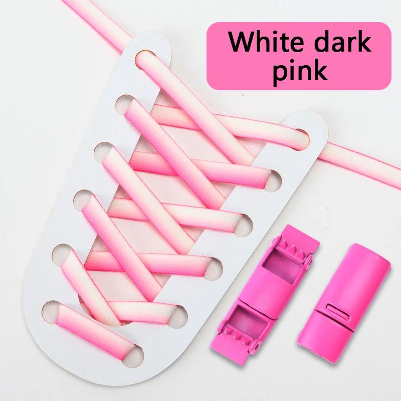 Gradient Elastic Laces Sneakers Magnetic Lock Shoelaces Without ties Kids Adult lazy No Tie Shoe laces for Shoes Accessories