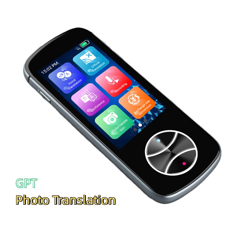 Smart Multilingual Translator, Offline Translation, Photo Translation, Equipped with a 3.0-inch Touchscreen, Supports 107 Languages
