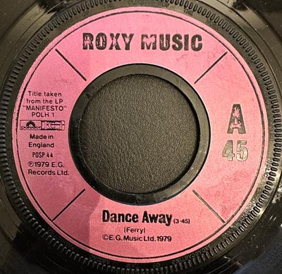 7inch Record ROXY MUSIC  Dance Away POSP44 Polydor 1979 UK Rock Used