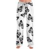 Womens Pajama Pants Sleepwear Casual Drawstring Elastic Waist Pants Comfy Straight Yoga Loose Trousers