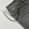 Punk Hip-hop Star Black Imitation Crystal Beads Chain Multi-layer Tassel Double Pin Brooches for Men Women Suit Brooch Jewelry