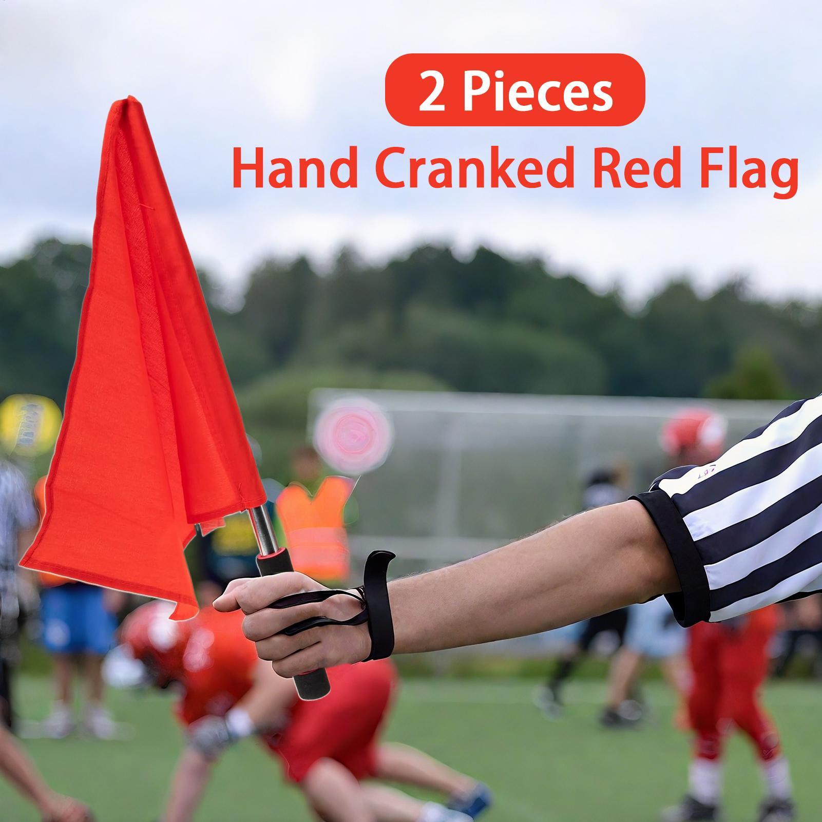 Флаги судьи 2 шт. Ручные Красные Флаги Гонки Дорожный Судья Оборудование Для Футбол Волейбол Спорт Футбольное Поле Судья Игры China Mainland