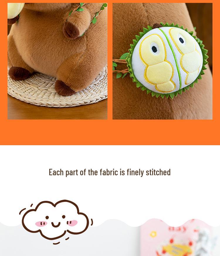 Creative Durian Capybara Plush Toy Doll for Festivals