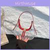Pvc Jelly Crescent Purse Women Summer Trendy See Through Handbag With Stitching Detail For Daily Wear