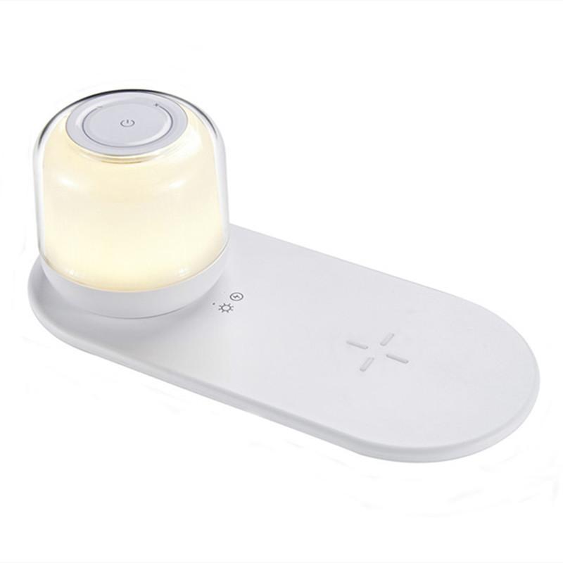 

Светодиодная лампа с беспроводным зарядным устройством для iPhone Samsung Huawei, беспроводное зарядное устройство для смартфонов, настольная лампа, беспроводная зарядная панель