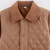 Women's Corduroy Solid Color Warm Cotton Long-sleeved Jacket