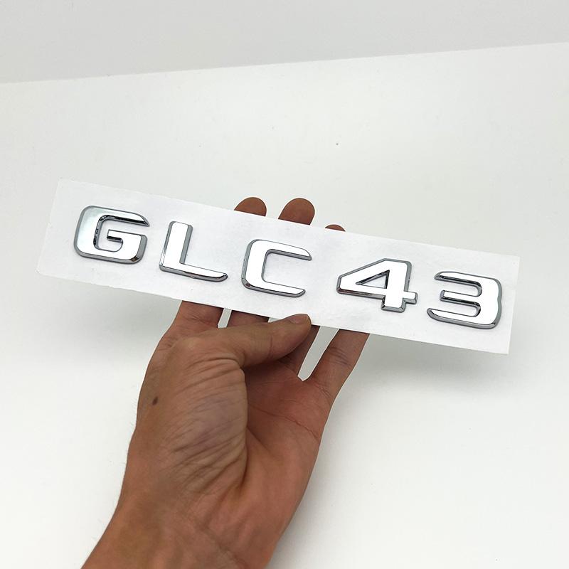 DZECY1 3D Black Logo GLC43 GLC63 GLC200 GLC220d Letters 4MATIC Badge Car Rear Star Sticker Trunk AMG Emblem For Mercedes Benz AMG X253