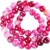 Natural Gemstone Stone Loose Spacer Bead Red Stripe Agate Beads for Making Jewelry