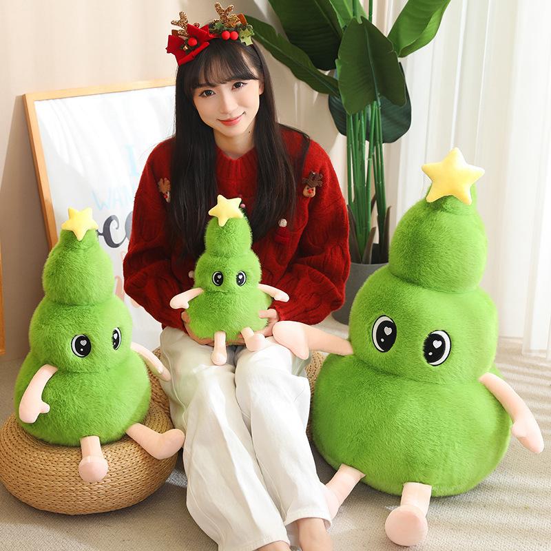 Christmas Tree Pillow Living Room Sofa Cushion Plush Doll Christmas Gift Decoration Ornaments Hug Sleeping Doll