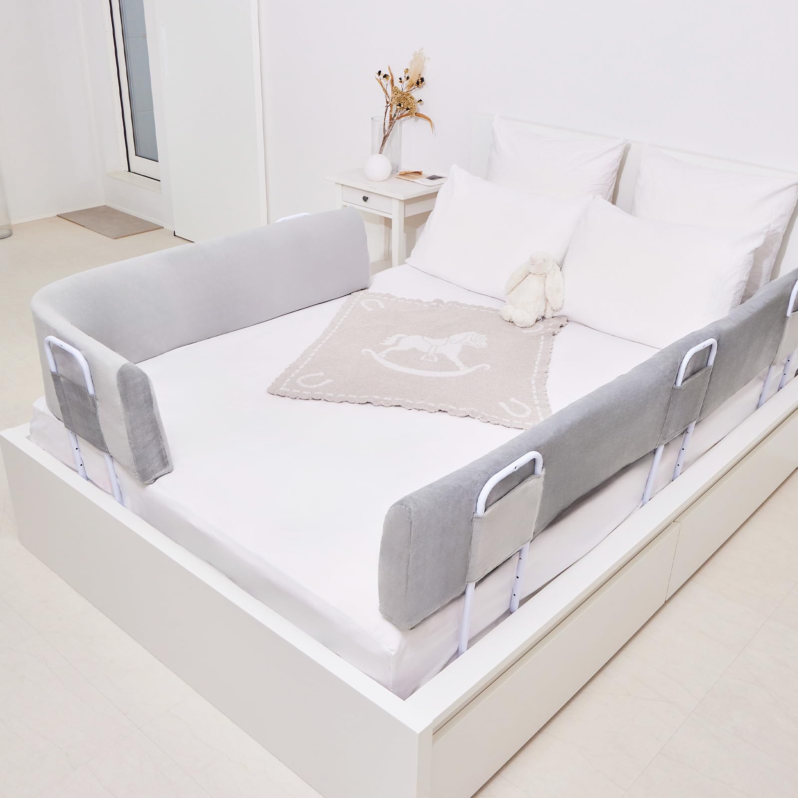 

BabyGoo Моющийся Роскошный Бархат Обновление Выберите 24 см или 30 см Кровать Детская Кровать Подушка Кровать Падение Качество Проверено Включает Японские Инструкции 30 см серый