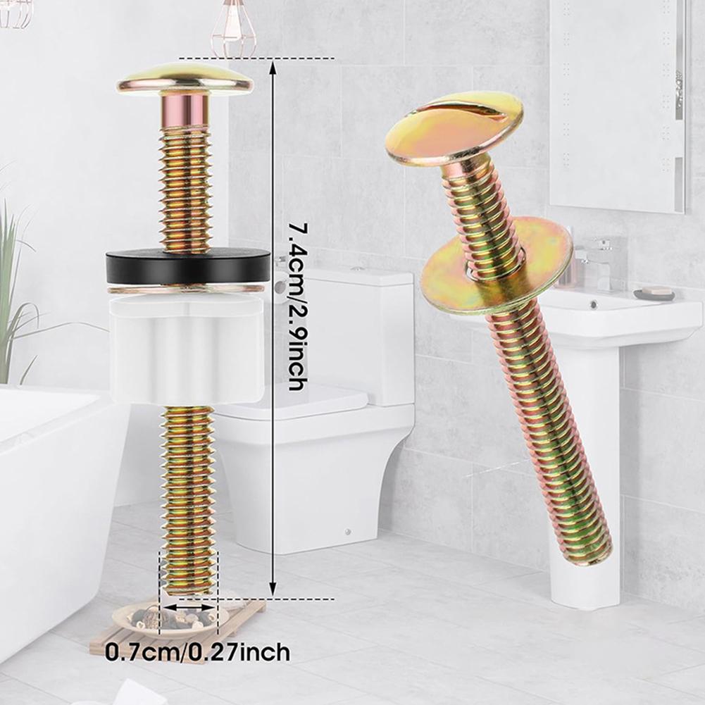 Toilet Seat Screw Set Hinge Bolts Replacement Toilet Seat Bolt Plastic Nuts