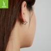 Star Ear Buckle S925 Silver, Personality Charm Fashionable Star Earrings Sce1136