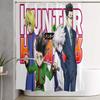 Hunter X Hunter Bathroom Curtain Classic Japanese Anime Fabric Shower Curtain Sets with 12 Hooks Waterproof Bathroom Decor