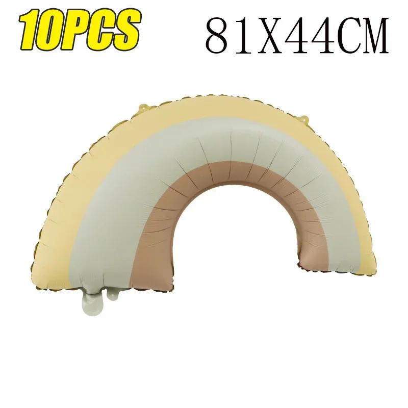 Valentine Day Cartoon Frosted Aluminum Film Balloon Rainbow Police Car Plane Bear Birthday Balloon Party Layout Scene Decoration