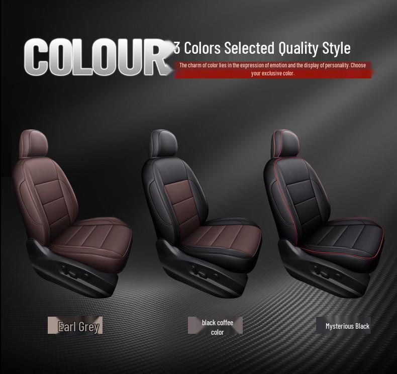 Yue Four Seasons Universal Car Seat Cover, Full Surround, Wear-Resistant, Five-Seat Leather