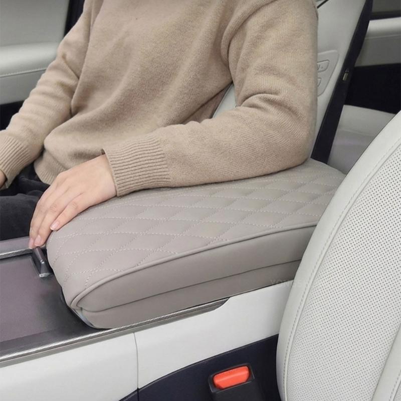 Center Console Armrest Cover Pad for, Quilted Lid Pad for Daily Driving Comfort and Wear Guard