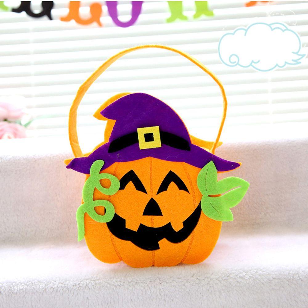 Ornament Trick Or Treat For Children Kids Gift Pouch Non-woven Bag Halloween Candy Bag Tote Bag